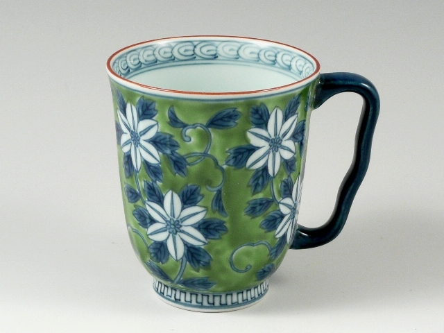 緑濃鉄仙花　マグカップ
