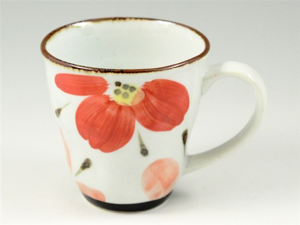 花々(赤)　マグカップ