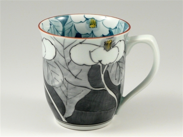 色分山茶花　マグカップ