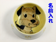 【名入れ・文字入れ】手描 ブリティッシュテリア絵 ペット用餌入