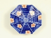 墨はじき梅　八角型手塩皿