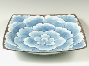 プラチナ牡丹　角リムプレート