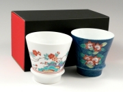 【有田焼 匠の蔵】 ジャポニズム・華　ペア至高の焼酎グラス