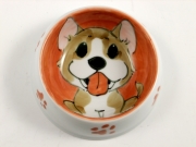 手描 柴犬絵 ペット用餌入