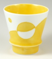 【オリジナル名入れ】　　イエローパンプキン　至高の焼酎グラス＜オリジナル＞