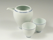 呉須線入　半酒器セット(徳利1 グイ呑2)