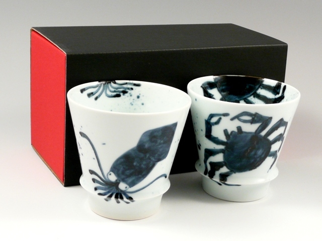 【有田焼 匠の蔵】 呼子・北海　ペア至高の焼酎グラス