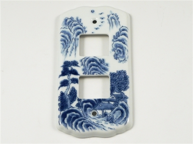 山水　スイッチプレート　２穴