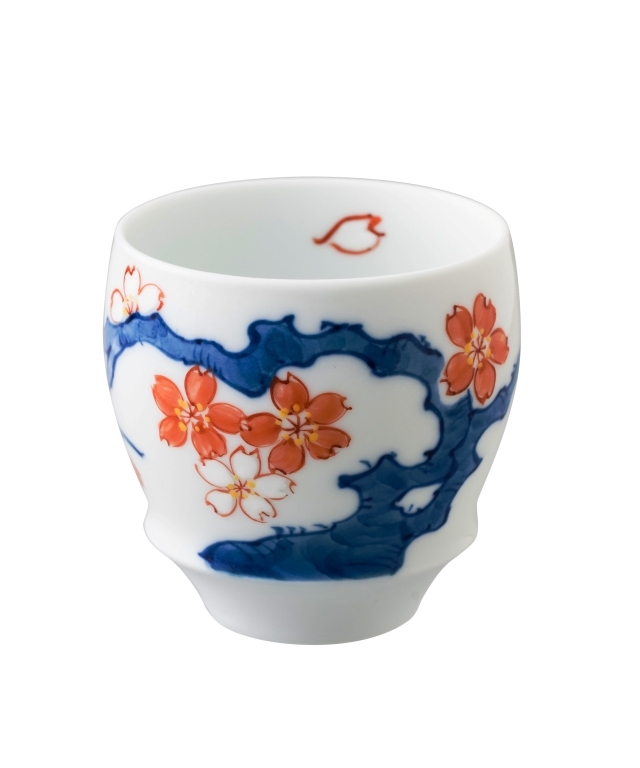 【有田焼 匠の蔵】染桜（丸）　SAKE GLASS