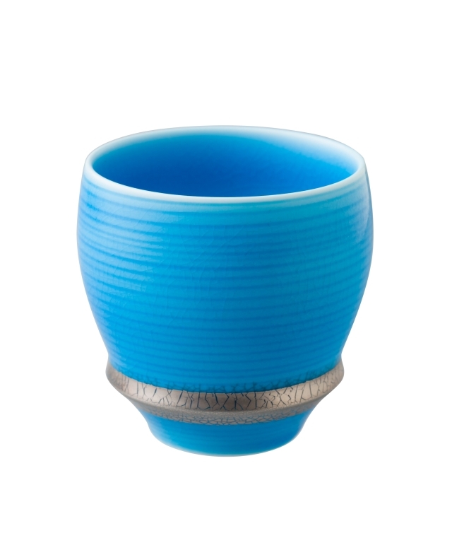 【有田焼 匠の蔵】紺碧（丸）　SAKE GLASS