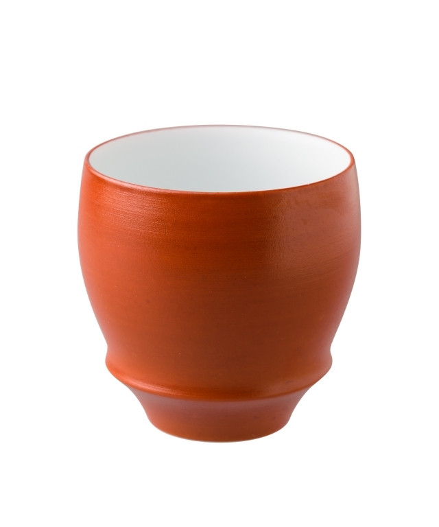 【有田焼 匠の蔵】朱巻（丸）　SAKE GLASS