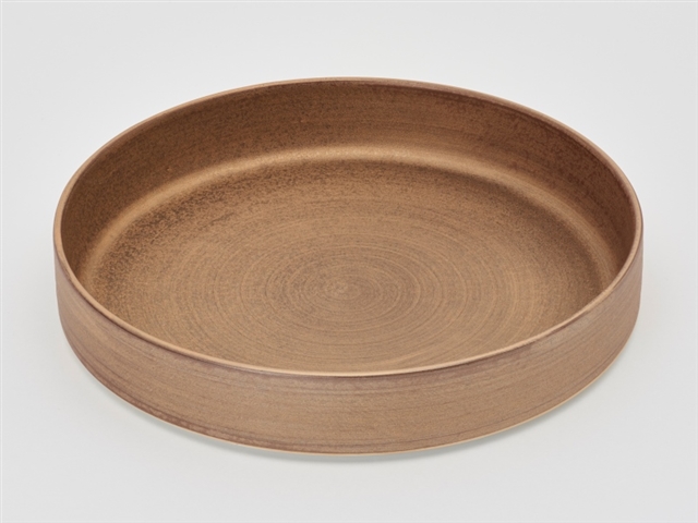 紫素雲母金　24cm深肉皿