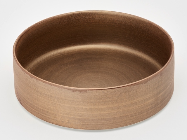 紫素雲母金　24cm深々肉皿