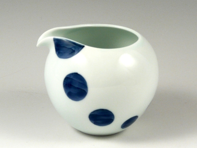 波水玉　丸型片口酒器