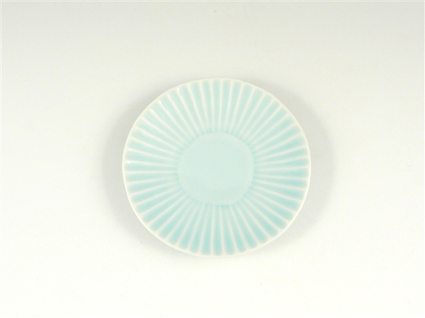 青磁しのぎ小皿【3.5寸皿 11cmプレート】