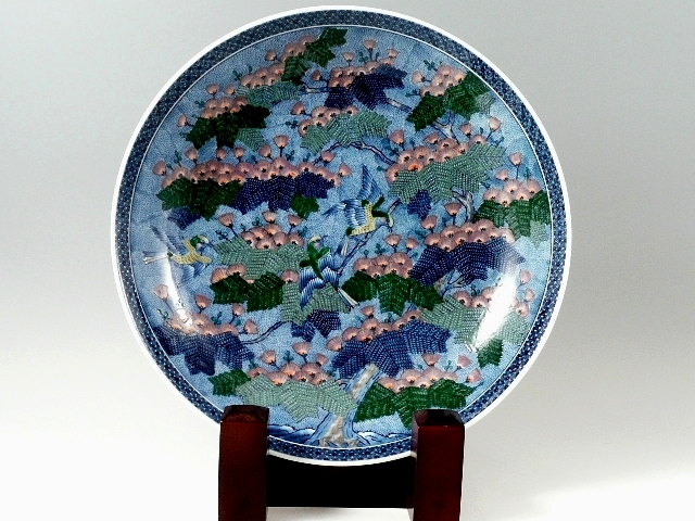【村上玄輝 作品】合歓花鳥絵　尺皿