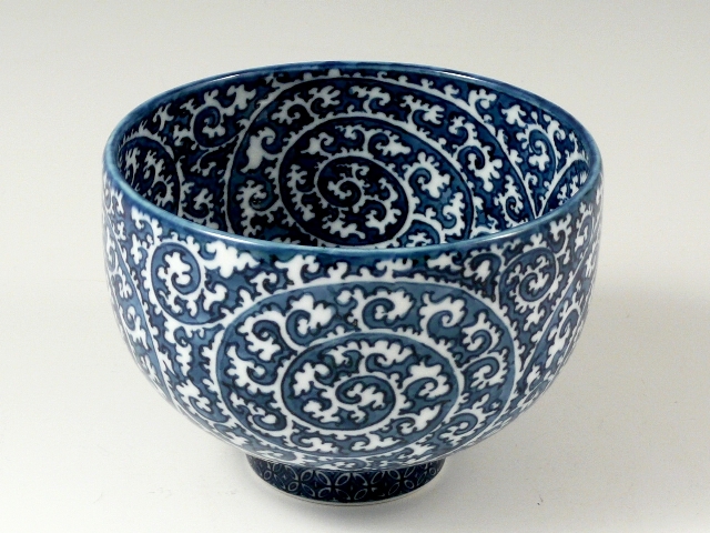【村上玄輝 作品】染付唐草文　抹茶碗