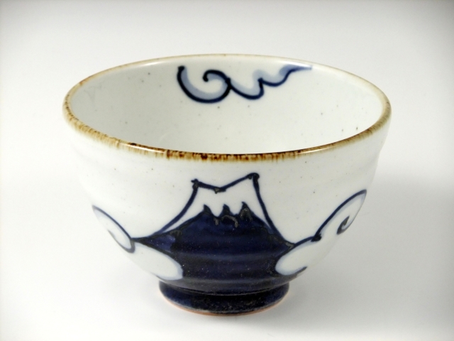青富士　茶碗 大