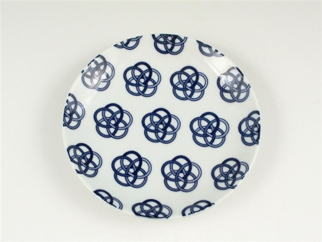 結　花結び　５寸皿　　