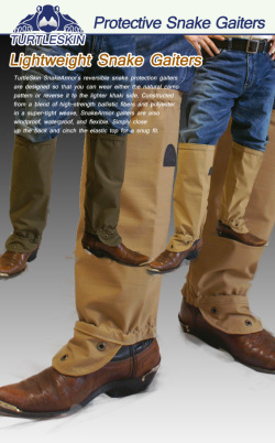 【 スネークアーマーゲーター】レギュラー タートルスキン 蛇の噛みつき防止 膝から下を守る！防犯 護身 セキュリティ