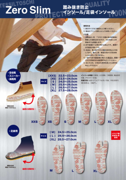 インソールゼロスリム 踏み抜き防止切創耐性防刃インソール作業用仕事用災害対策 (ZERO-SLIM / zero-slim)