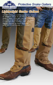 【 スネークアーマーゲーター】レギュラー タートルスキン 蛇の噛みつき防止 膝から下を守る！防犯 護身 セキュリティ