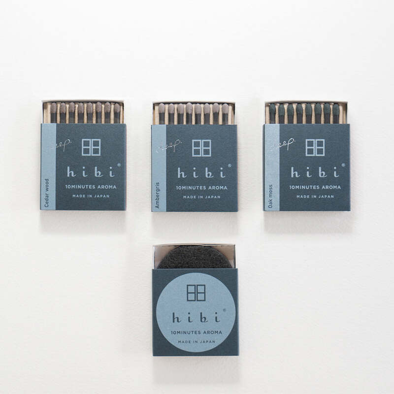 hibi deep.レギュラーボックス(マット付) 10MINUTES AROMA 　お香スティック8本と専用のお香マットがセット【ネコポス（追跡可能メール便）対応】