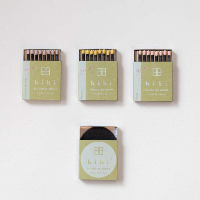 hibi garden.レギュラーボックス(マット付) 10MINUTES AROMA 　お香スティック8本と専用のお香マットがセット【ネコポス（追跡可能メール便）対応】