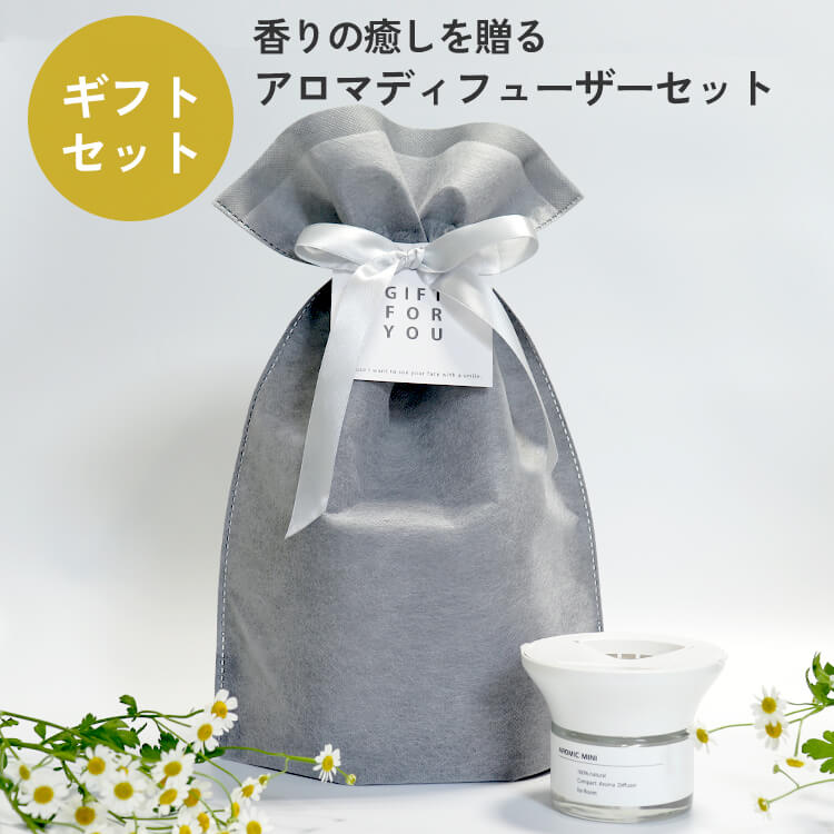 【ラッピング済ギフト】コンパクトアロマディフューザー アロミックミニ 専用オイル60ml付 (リラックスタイムの香り) 【送料無料】