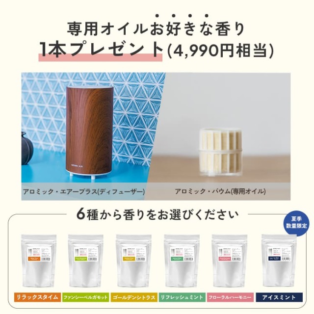 ハイスペック アロマディフューザー アロミックエアー 精油50ml