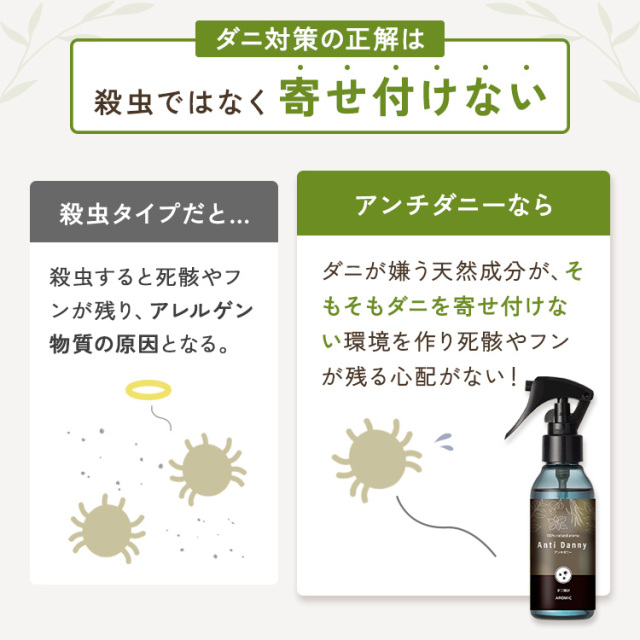 天然アロマ ダニ除けスプレー アンチダニー 2点セット(100ml+100ml詰替