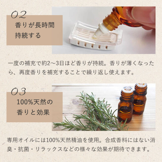 マスク用 クリップ式アロマ Masclip (マスクリップ) ＋ 専用天然アロマ