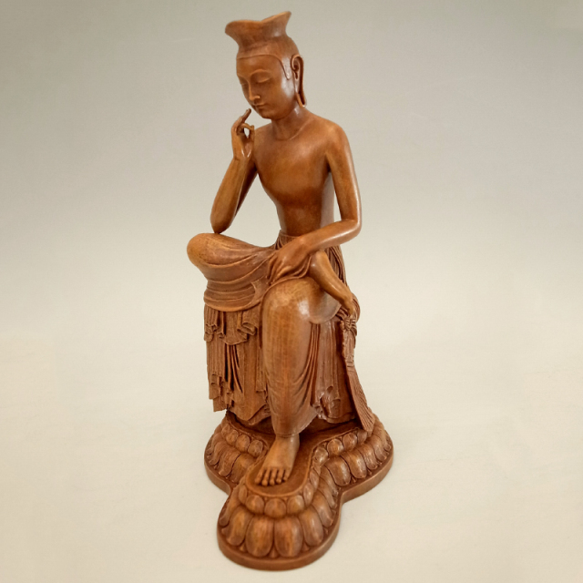 SAKURAYA 仏教美術 彩色陶器人形 文殊菩薩像 細密彫刻 佛像 仏像 寺院  