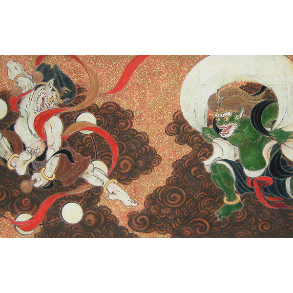 日本画 戸屋勝利 風神雷神｜版画