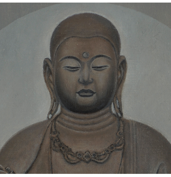 【十一面観音像】、希少豪華画集画、新品高級額・額装付、大判、状態良好 Japanese Fine Art