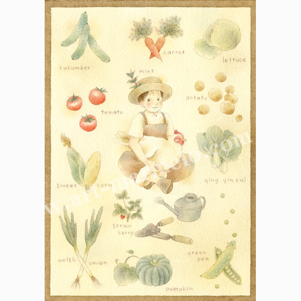 蓮田千尋の版画「J's garden」