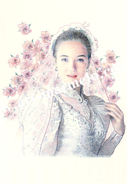 松原健治の版画「ウェディング（ローズ）」L