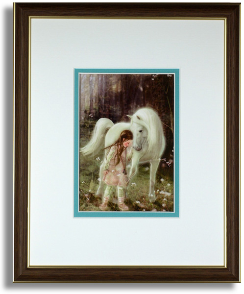 横田美晴のポストカード額装「The forest early spring」額装