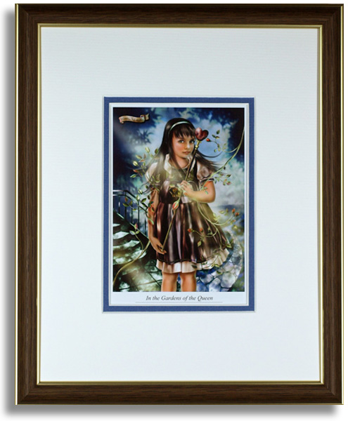 横田美晴のポストカード額装「In the Gardens of the Queen」額装