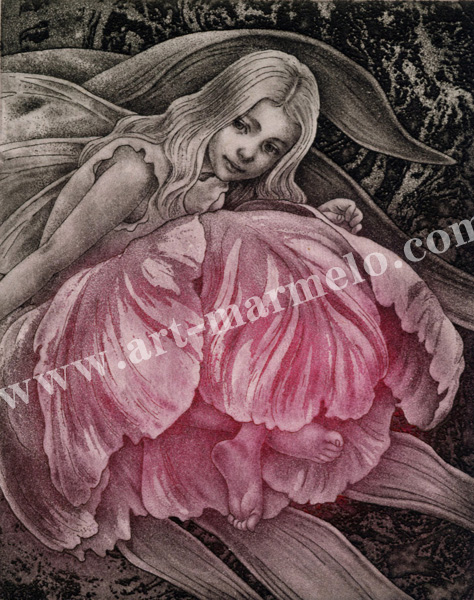 高田美苗の版画「FAIRY3」