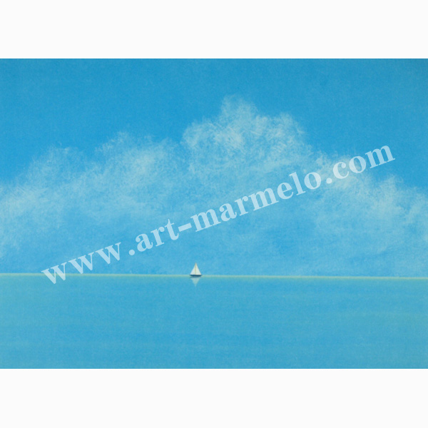 葉祥明の版画「海の伝説」