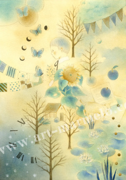 蓮田千尋の原画「記憶の森」