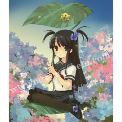 いとうのいぢ「紫陽花の日」 自筆サイン、エディションナンバー入り
