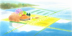 大西秀美の版画「空」