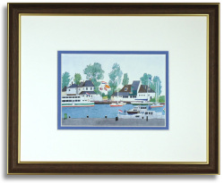 安野光雅のポストカード額装「Domburg」額装