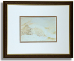 おおた慶文のポストカード額装「朝の陽光」額装