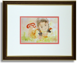 おおた慶文のポストカード額装「そよ風のメロディ」額装