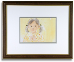 おおた慶文のポストカード額装「つぶらなひとみ」額装