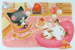 Sakuraの版画「Relaxed Time」、版画の通販専門店アート・マルメロ