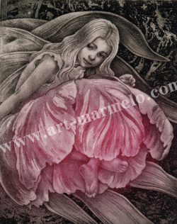 高田美苗の版画「FAIRY3」